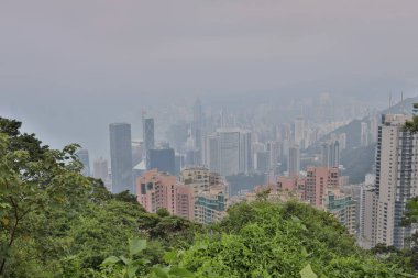 30 Ekim 2020 Hong Kong iş bölgesi, Hong Kong Skyline