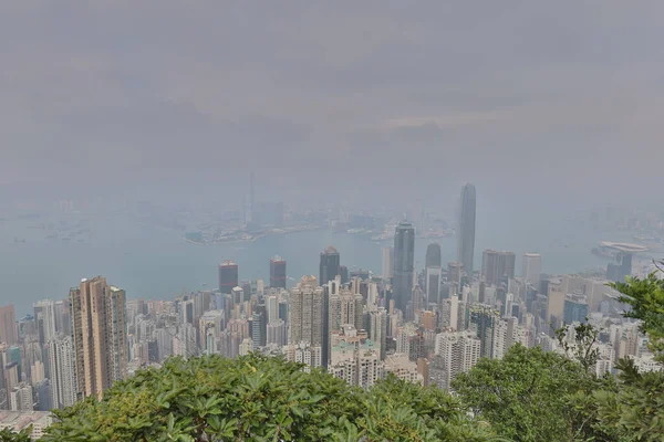 Okt 2020 Stadtbild Von Hongkong Blick Vom Victoria Gipfel — Stockfoto