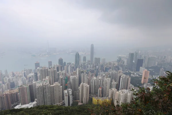 Ekim 2020 Hong Kong Şehir Merkezi Gökyüzü Bulutu Geliştirme Bölgesi — Stok fotoğraf
