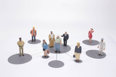 bir küresel bağlantı, sosyal ağ topluluk figürü takımı