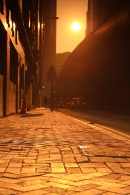 Yaya geçidi, Wong Chuk Hang yolunun yanında, hk 7 Kasım 2020