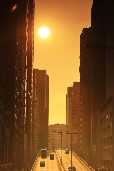 Nov 2020 Wenn Die Sonne Entlang Der Wong Chuk Hang — Stockfoto