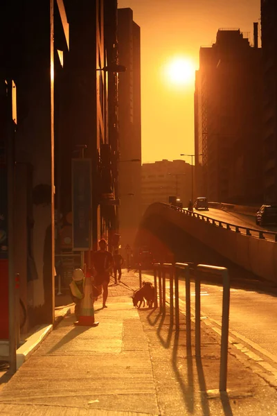 Nov 2020 Pasarela Peatonal Cerca Wong Chuk Hang Road — Foto de Stock