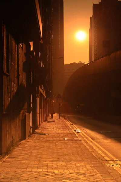 Pedestrian Walkway Wong Chuk Hang Road Nov 2020 — Stock Photo, Image