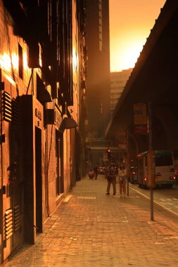 7 Kasım 2020 yaya geçidi, Wong Chuk Hang yolunun yanında, h