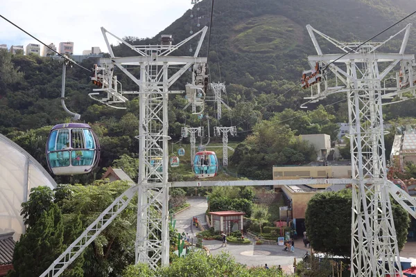 Novembro 2020 Teleférico Parque Oceânico Hong Kong Férias Gaiola — Fotografia de Stock