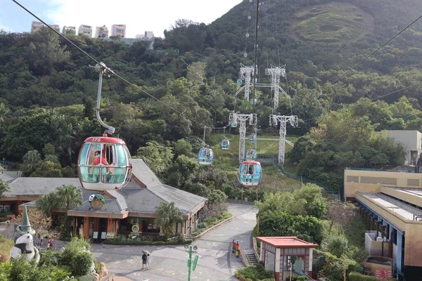 Nov 2020 Teleférico Ocean Park Hong Kong Vacaciones Jaula — Foto de Stock