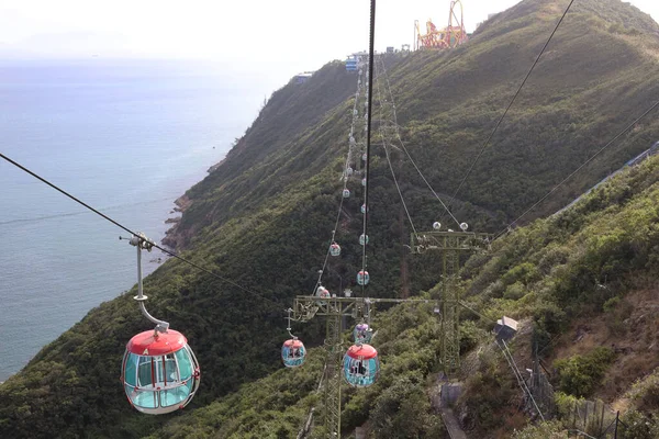 Nov 2020 Cablecar Transporte Les Touristes Jusqu Parc Attractions — Photo