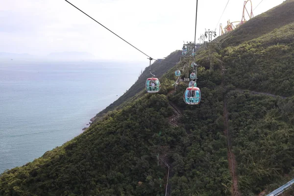 Nov 2020 Cablecar Transporte Les Touristes Jusqu Parc Attractions — Photo