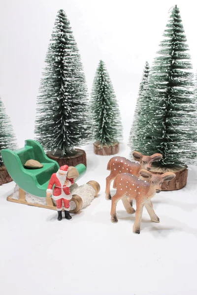 Decorações Natal Decorações Férias Isoladas Fundo Branco — Fotografia de Stock