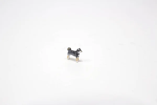 Una Figura Perro Fondo Blanco — Foto de Stock