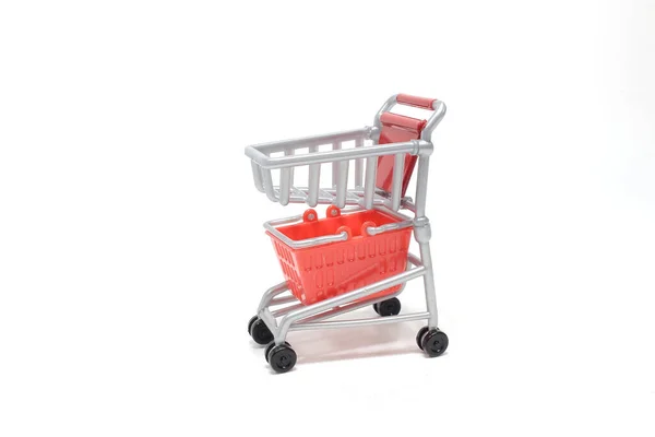 Shopping Cart Isolated White Back Ground — Stock Photo, Image