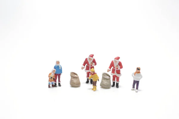 Figura Santa Con Los Niños Bordo —  Fotos de Stock