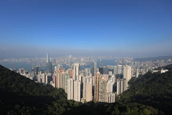 Nov 2020 Hong Kong Stadtbild Blick Auf Den Peak Tower — Stockfoto
