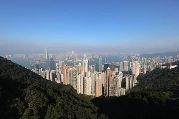 Kasım 2020 Hong Kong Şehir Manzarası Tepe Kule Manzarası — Stok fotoğraf