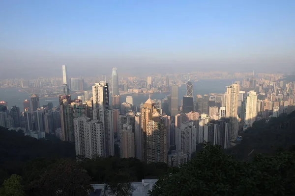 Nov 2020 Hong Kong Victoria Gap Top Victoria Peak 개발되고 — 스톡 사진