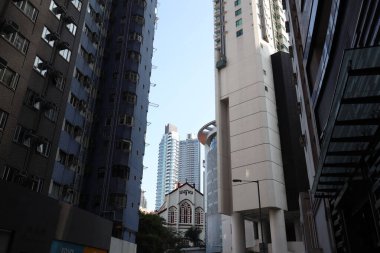 27 Kasım 2020 orta seviye Hong Kong 'da bir yerleşim bölgesi.