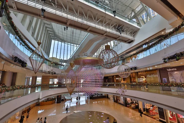 Nov 2020 Karácsonyi Dekoráció Bevásárlóközpontban Hong Kong Kongban — Stock Fotó