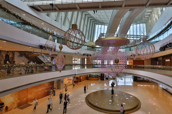 Ноя 2020 Рождественское Украшение Торговом Центре Хонг — стоковое фото