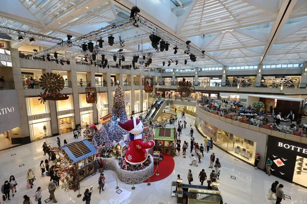 Nov 2020 Kerstversiering Winkelcentrum Landmark Hong Kong — Stockfoto