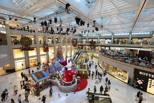 Nov 2020 Decoraciones Navideñas Centro Comercial Landmark Hong Kong —  Fotos de Stock