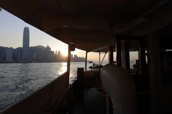 Victoria Coastline View Hong Kong Star Ferry Nov 2020 — Stock Photo, Image
