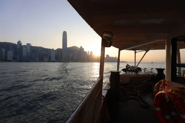 빅토리아 홍콩의 여객선 2020에서 바라본 — 스톡 사진