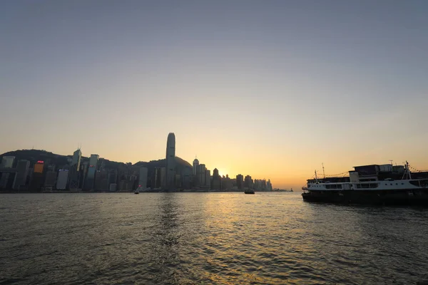 Nov 2020 Victoria Harbor View Hong Kong Financial District — 스톡 사진