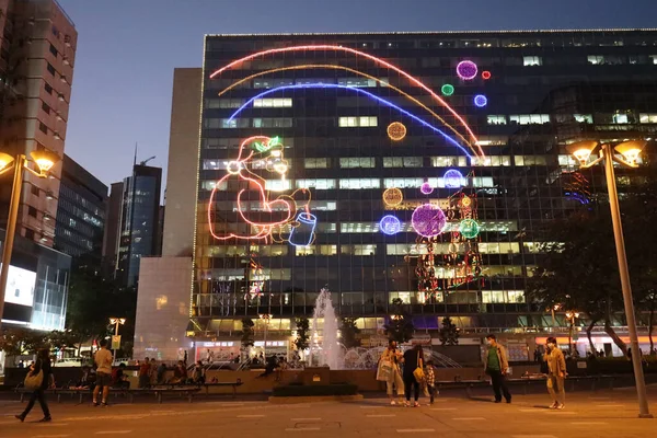 Novembro 2020 Iluminação Natal Tsim Sha Tsui Leste — Fotografia de Stock