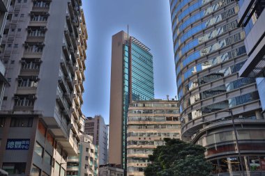 1 Aralık 2020 Wan Chai, Hk 'deki ikamet ve iş alanı.