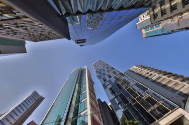 1 Aralık 2020 'de Hong Kong' da Wan Chai gökyüzü manzarası.