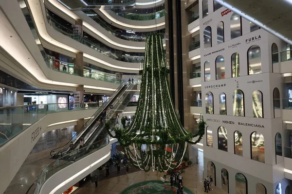 Dezember 2020 Weihnachtsdekoration Times Square Mall Hongkong — Stockfoto