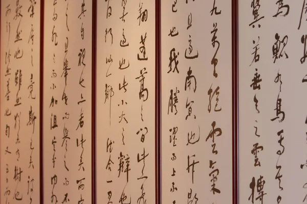 Ancient Chinese Calligraphy Orental Back Ground Nov 2007 — Fotografia de Stock