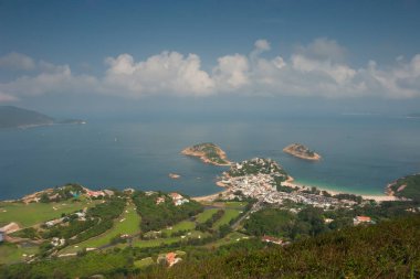 23 Nisan 2006 Deniz ve dağ manzarası, Shek O, Hong Kon