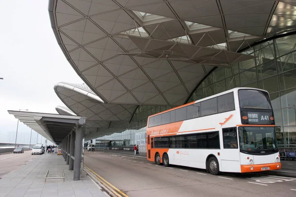 Hong Kong Airport Express Bus Het Vliegveld Terminus Maart 200 — Stockfoto