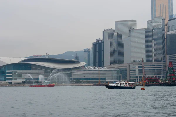 中国香港ビクトリア港コンベンションセンター2020年2月18日 — ストック写真