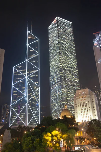 Centrala Hongkongs Finansdistrikt Natten Den September 2006 — Stockfoto