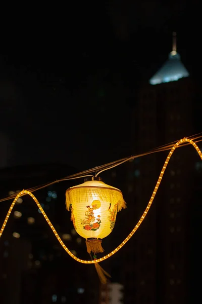 2006年9月29日中国传统灯笼亮起 庆祝中秋节 — 图库照片