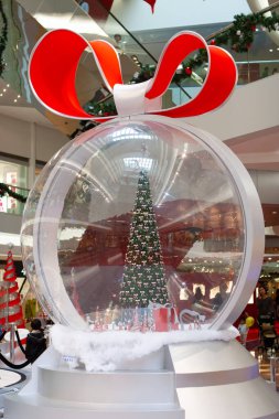 9 Aralık 2006 Festival Yürüyüş Noel Ağacı Dekorasyonu Hong Kong 'da.