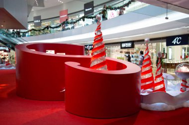 9 Aralık 2006 Festival Yürüyüş Noel Ağacı Dekorasyonu Hong Kong 'da.