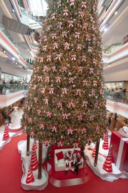 9 Aralık 2006 Festival Yürüyüş Noel Ağacı Dekorasyonu Hong Kong 'da.