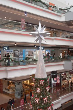 9 Aralık 2006 Festival Yürüyüş Noel Ağacı Dekorasyonu Hong Kong 'da.