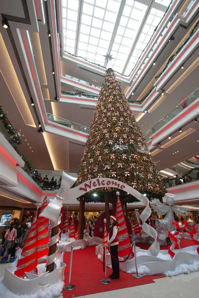 Dezembro 2006 Festival Caminhada Decorações Árvore Natal Hong Kong — Fotografia de Stock