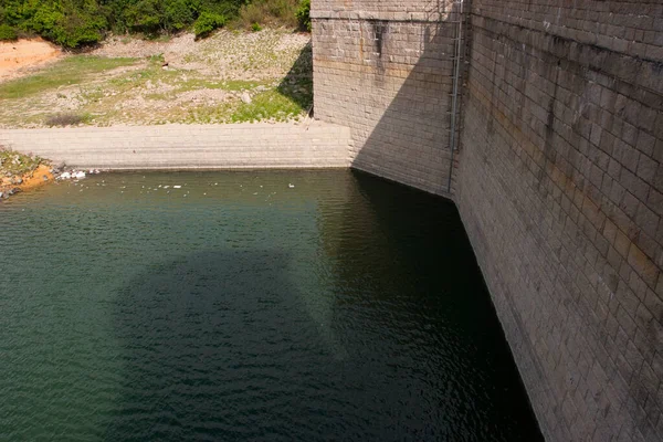 May 2006 Curved Concrete Dam Tai Lam Chung Reservoir — Stock Photo, Image