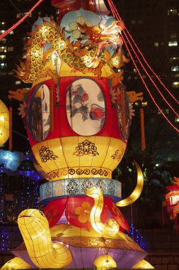 Çin yeni yılı için Hong Kong 'da Çin feneri 11 Deb 2006