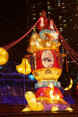 Çin yeni yılı için Hong Kong 'da Çin feneri 11 Deb 2006