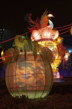 Çin yeni yılı için Hong Kong 'da Çin feneri 11 Deb 2006