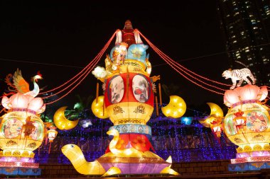 Çin yeni yılı için Hong Kong 'da Çin feneri 11 Deb 2006