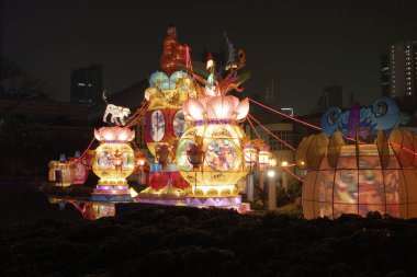 Çin yeni yılı için Hong Kong 'da Çin feneri 11 Deb 2006