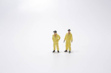 Mini işçi figürü seti.